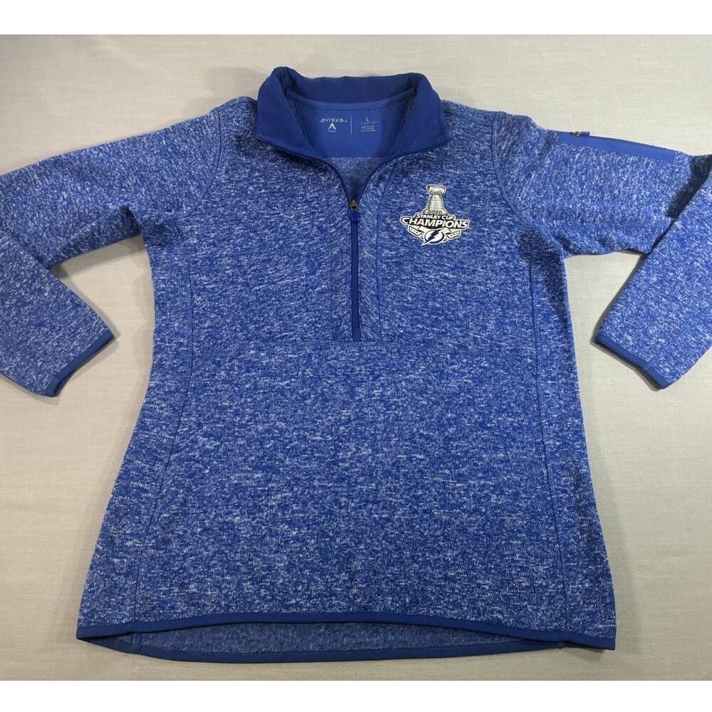 Antigua Tampa Bay Lightning 2020 Stanley Cup Champions Quarter Zip Women's L